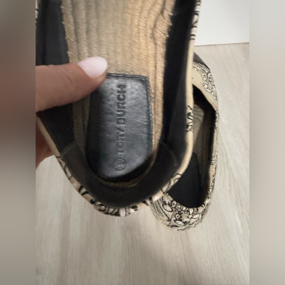 Tory Burch Espadrilky Color Block Flat Espadrille White/Black Size 7.5 - Picture 5 of 10